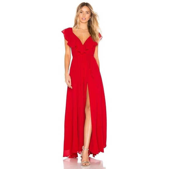 Yumi Kim Full Bloom Maxi Dress in Red Small Womens Long Gown - Picture 1 of 16